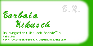 borbala mikusch business card